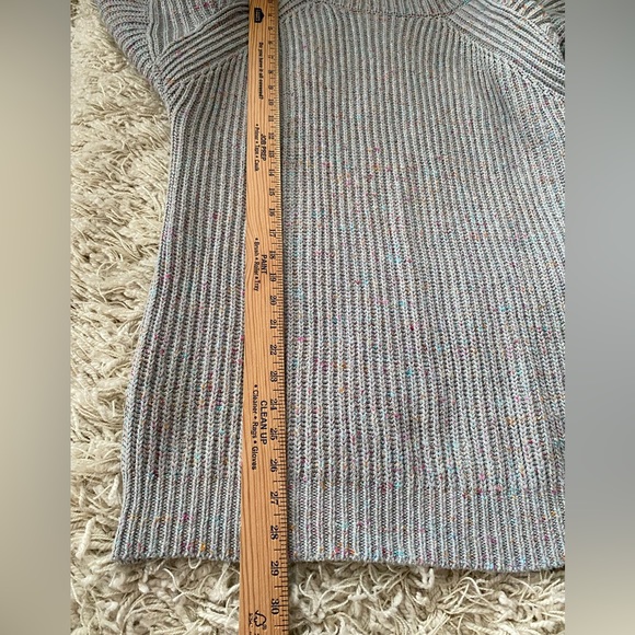 Free People Leo Sweater Silver Gleam Combo XS Oversized - Picture 7 of 16
